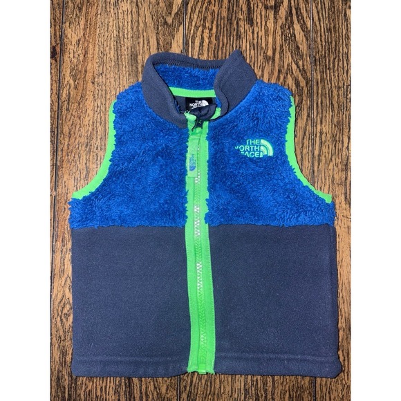 The North Face Other - The North Face Sherpa vest green/blue infant 6/12 months